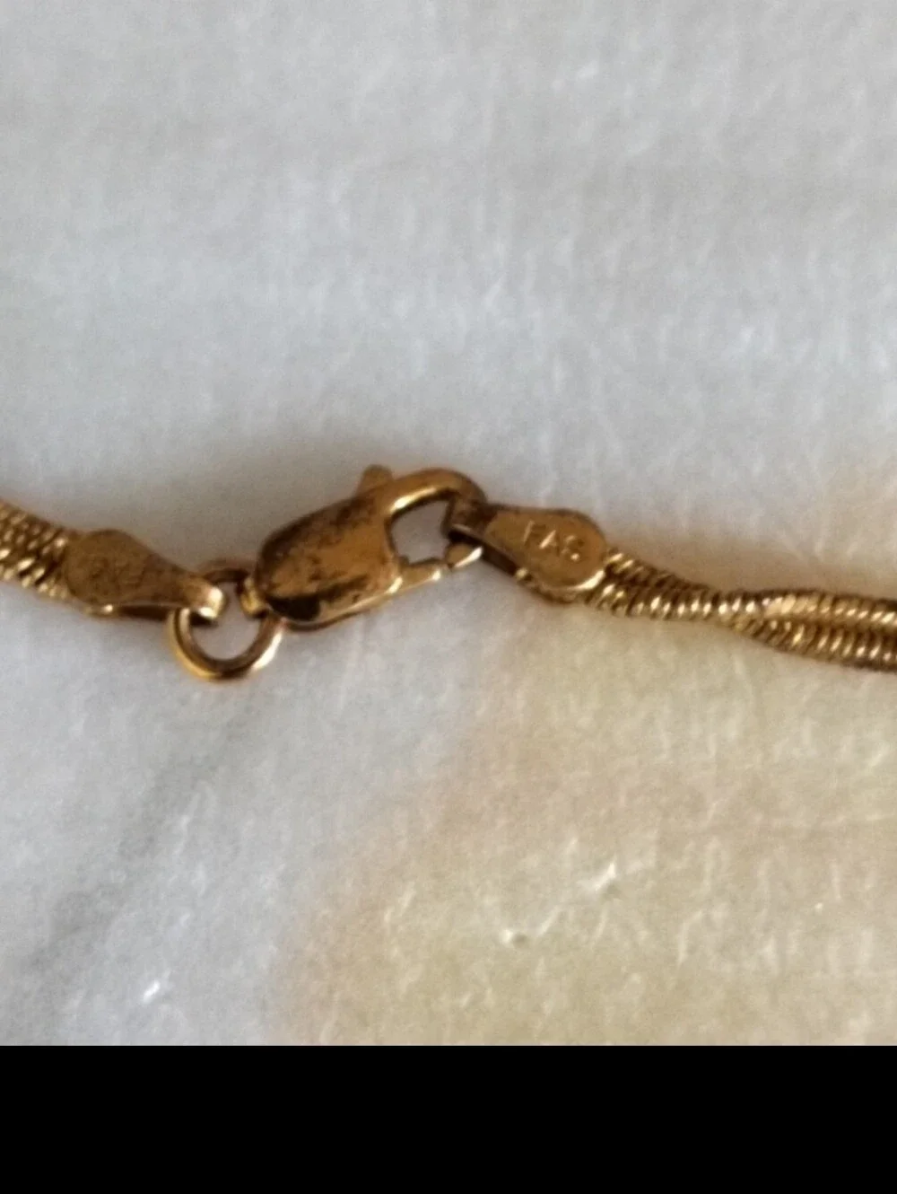 Vintge Italian 925 Sterling Silver Gold Vermeil Twisted Chain Necklace FAS Italy